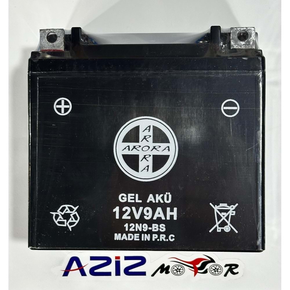 12V 9AH DİK AKÜ ARORA
