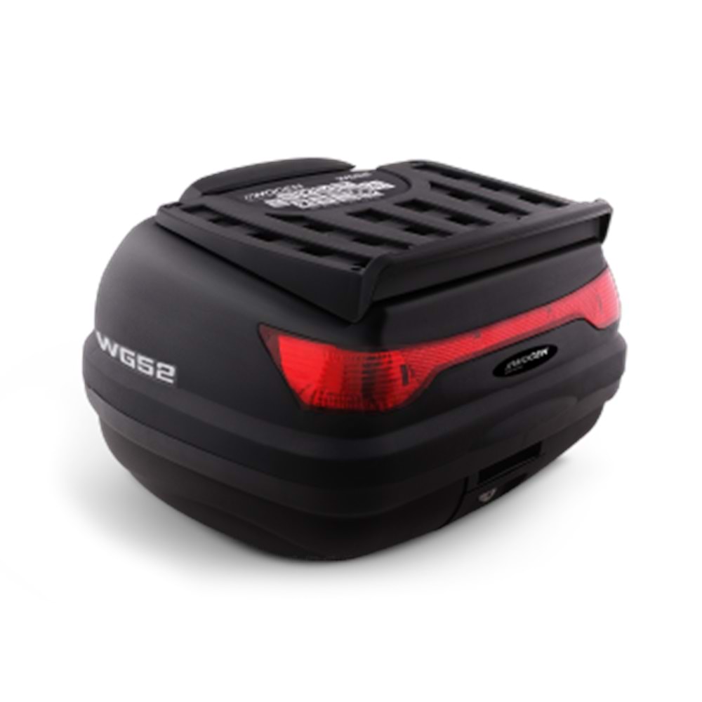 MOTOSİKLET ÇANTASI WOGEN 52L SIRTLIKLI SİYAH