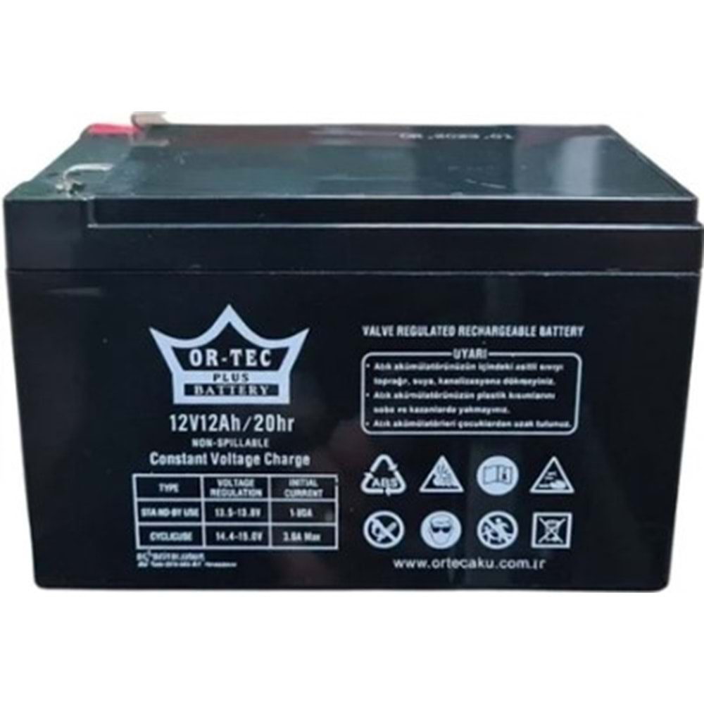 12V 12AH ELEKTRİKLİ ARABA AKÜSÜ ORTEC