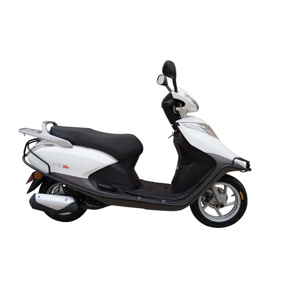 ARORA ALFA 50 İKİ TEKERLEKLİ MOPED BEYAZ