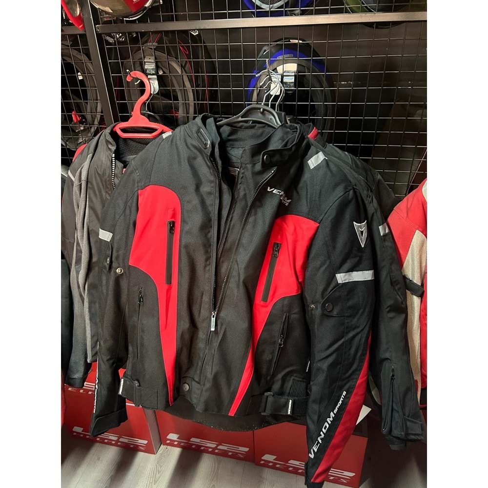 VENOM CEKET AIR RACING SPORTS SİYAH-KIRMIZI / M