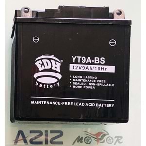 12V 9AH YT9A-BS DİK AKÜ MOTOSİKLET AKÜ EDH