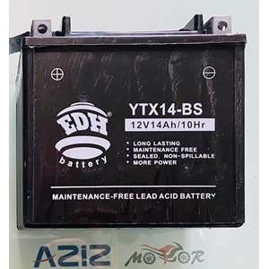 12V 14 AH YTX14-BS DİK AKÜ MOTOSİKLET AKÜ EDH