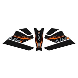 GP Kompozit CF Moto 250 NK 2023-2024 Uyumlu Tank Pad Seti Turuncu