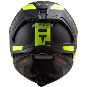 LS2 THUNDER KARBON RACING 1 MAT NEON SARI KASK-M
