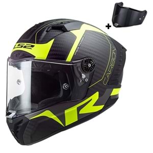 LS2 THUNDER KARBON RACING 1 MAT NEON SARI KASK-M