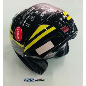 BETA KASK CENE AÇILIR GOZLUKLU LP01 BEDEN : 56(S) SİYAH BEYAZ