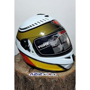 YOHE HELMETS 966 GET KAPALI KASK BEYAZ M