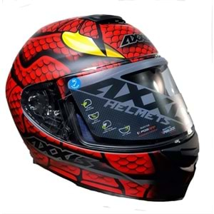 AXXIS KASK ÇENELİ EAGLE SV SNAKE MAT KIRMIZI XL