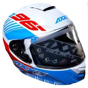 AXXIS KASK ÇENELİ EAGLE SV Z96 GLOSS RED XL