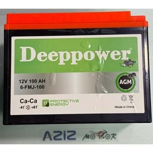 12V 100AH DEEPPOWER MOTOR AKÜSÜ 6-DZM60
