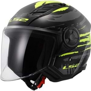 LS2 AIRFLOW 2 PARLAK SİYAH NEON SARI KASK S
