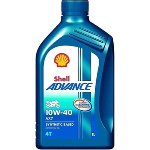 SHELL ADVANCE 4T AX7 10W-40 (1 LİTRE) MOTOSİKLET YAĞI