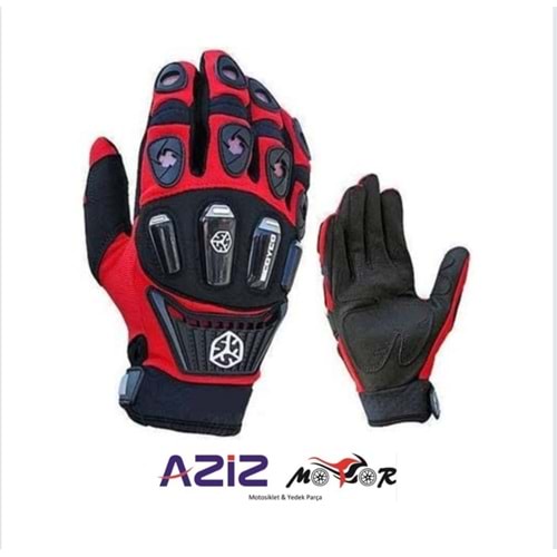SCOYCO SİYAH MX 14 ELDİVEN KORUMALI YAZLIK KIRMIZI M