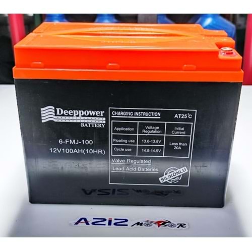 12V 100AH DEEPPOWER MOTOR AKÜSÜ 6-DZM60