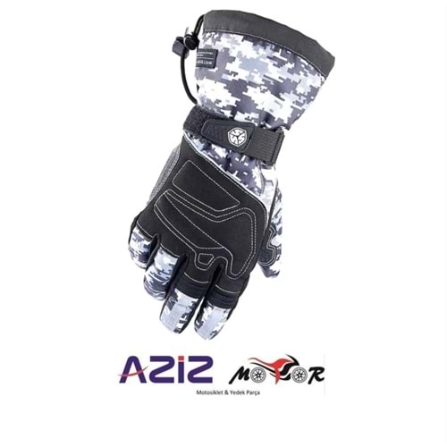 SCOYCO MC30-0235 KIŞLIK ELDİVEN SİYAH DESENLİ L