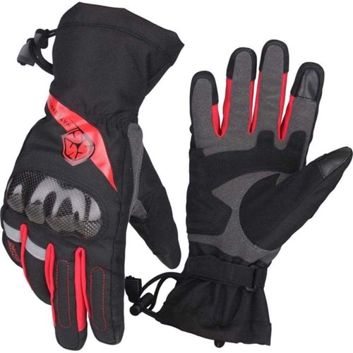 SCOYCO MC71-CARBON-0265 KIRMIZI S