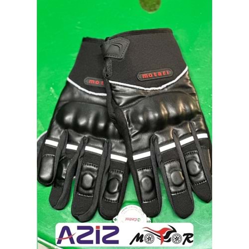 MOTARİ DERİ ELDİVEN KORUMALI GRİ - S