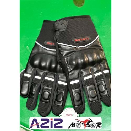 MOTARİ DERİ ELDİVEN KORUMALI GRİ - XXL