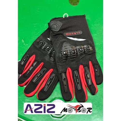 MOTARİ ELDİVEN KORUMALI KIRMIZI - S