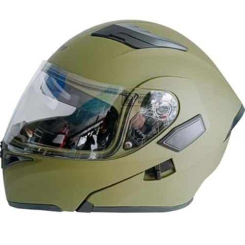 JK-20 ÇENE AÇILIR KASK KAMUFLAJ YEŞİL 902-1 L BEDEN