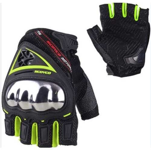 SCOYCO ELDİVEN KORUMALI MC 44D NEON SARI - S
