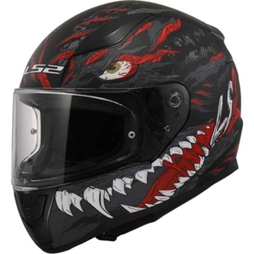 LS2 RAPID 2 KAIJU M.SİYAH-KIRMIZI KASK M