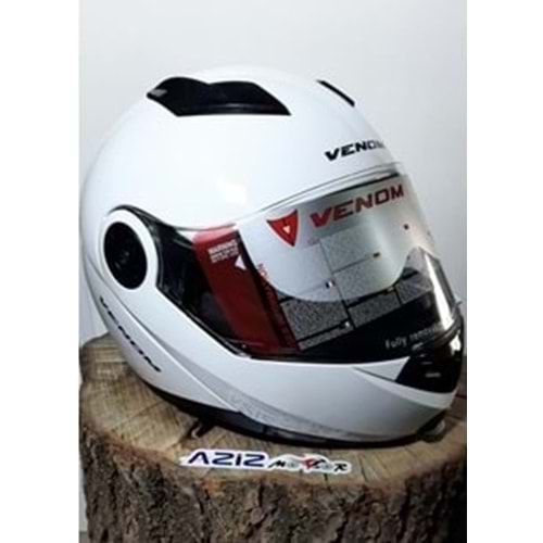 VENOM VF 370 ÇENE AÇILIR KASK BEYAZ L BEDEN