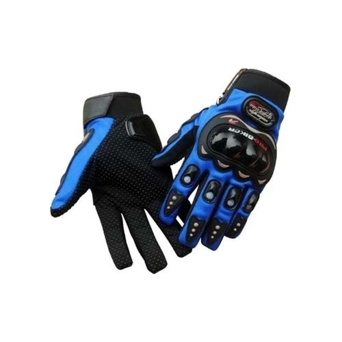 PRO-BİKER STANDART BEDEN MOTOSİKLET ELDİVENİ KORUMALI MAVİ