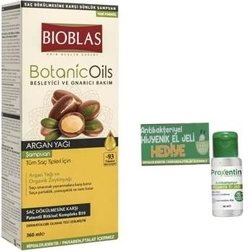 BIOBLAS SAMPUAN 360 ML BOTANIC OILS ARGAN YAGI