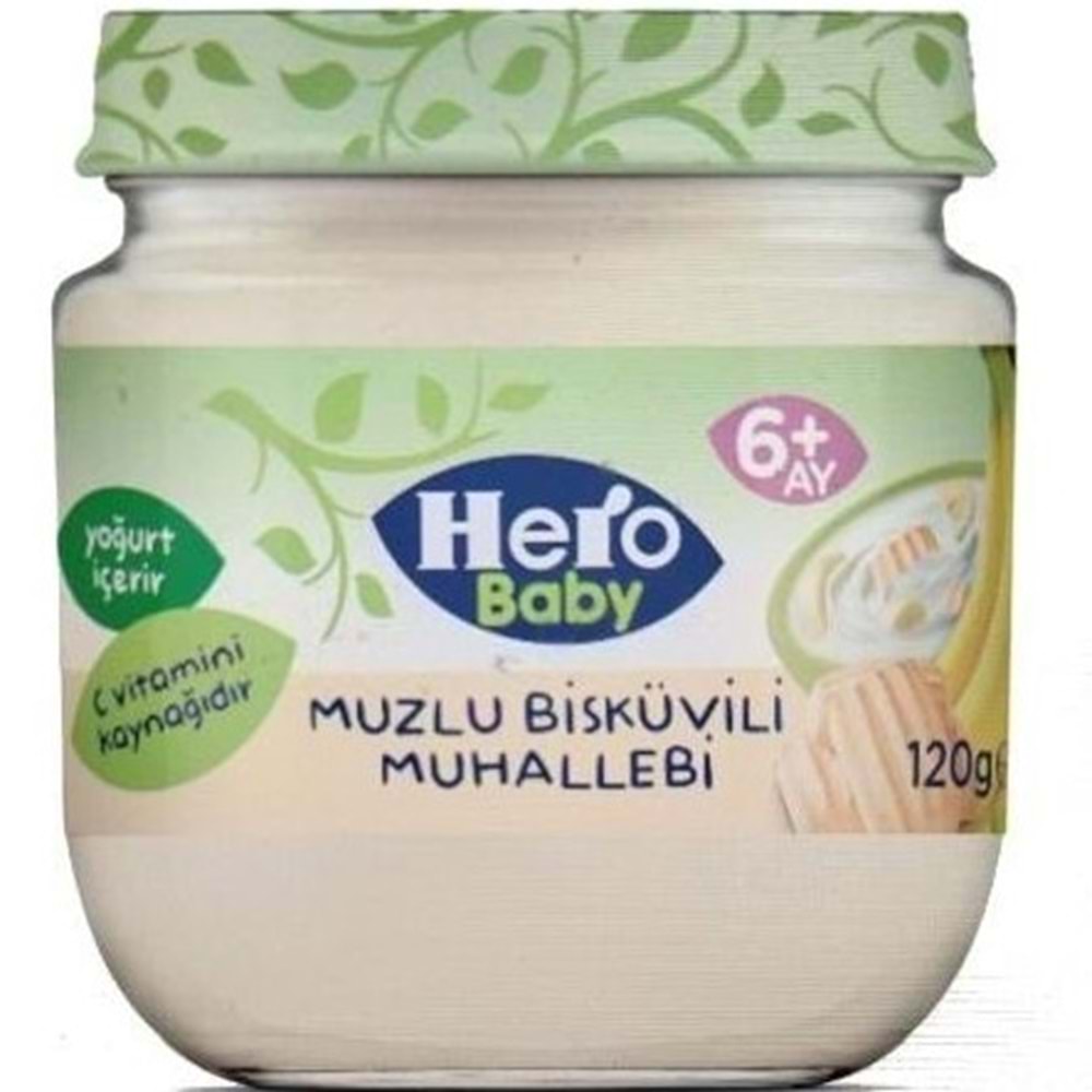 HERO BABY KAVANOZ MAMA 120 GR MUZLU BISKUVILI MUHALLEBI