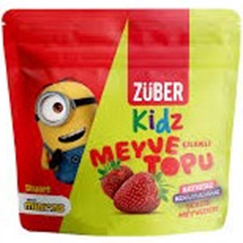 ZÜBER GLUTENSIZ KIDS MEYVE TOPU 42 GR CILEKLI
