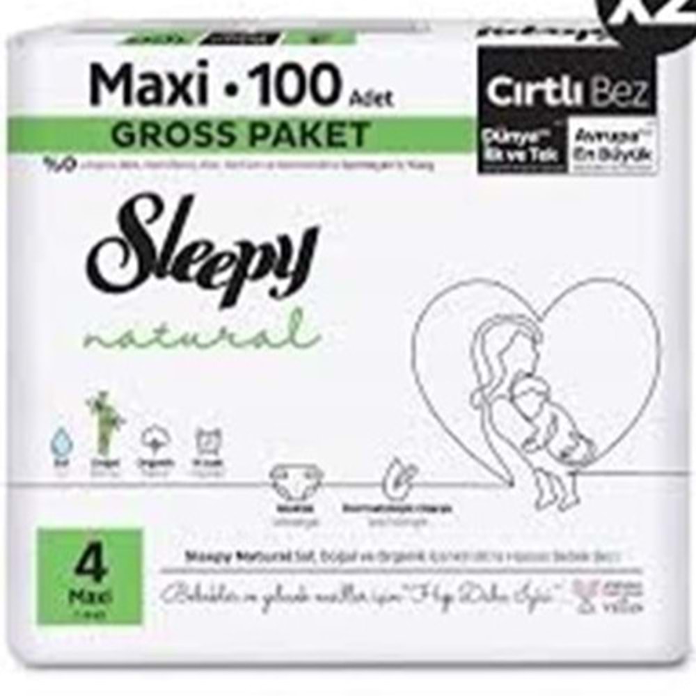SLEEPY NATURAL GROSS BEBEK BEZİ 4 MAXİ 100 ADET