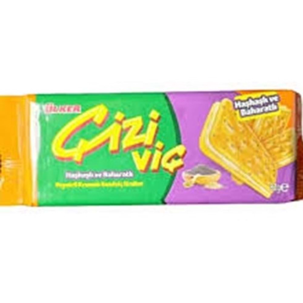 ÜLKER ÇİZİ VİÇ SANDÜVİÇ KRAKER 82 GR HAŞHAŞ&BAHARAT&PEYNİR&KREMA