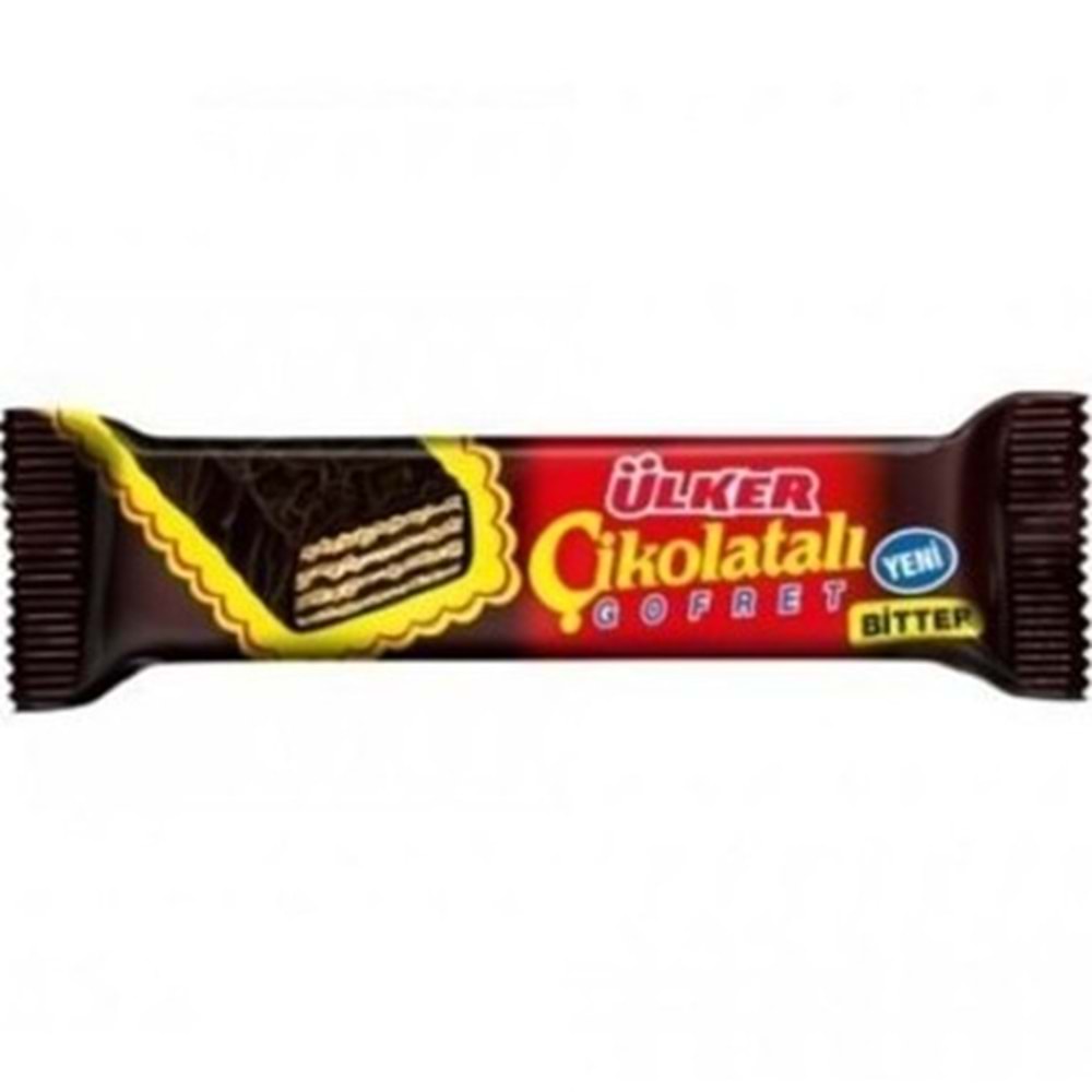 ÜLKER CIKOLATALI GOFRET 36 GR BITTER