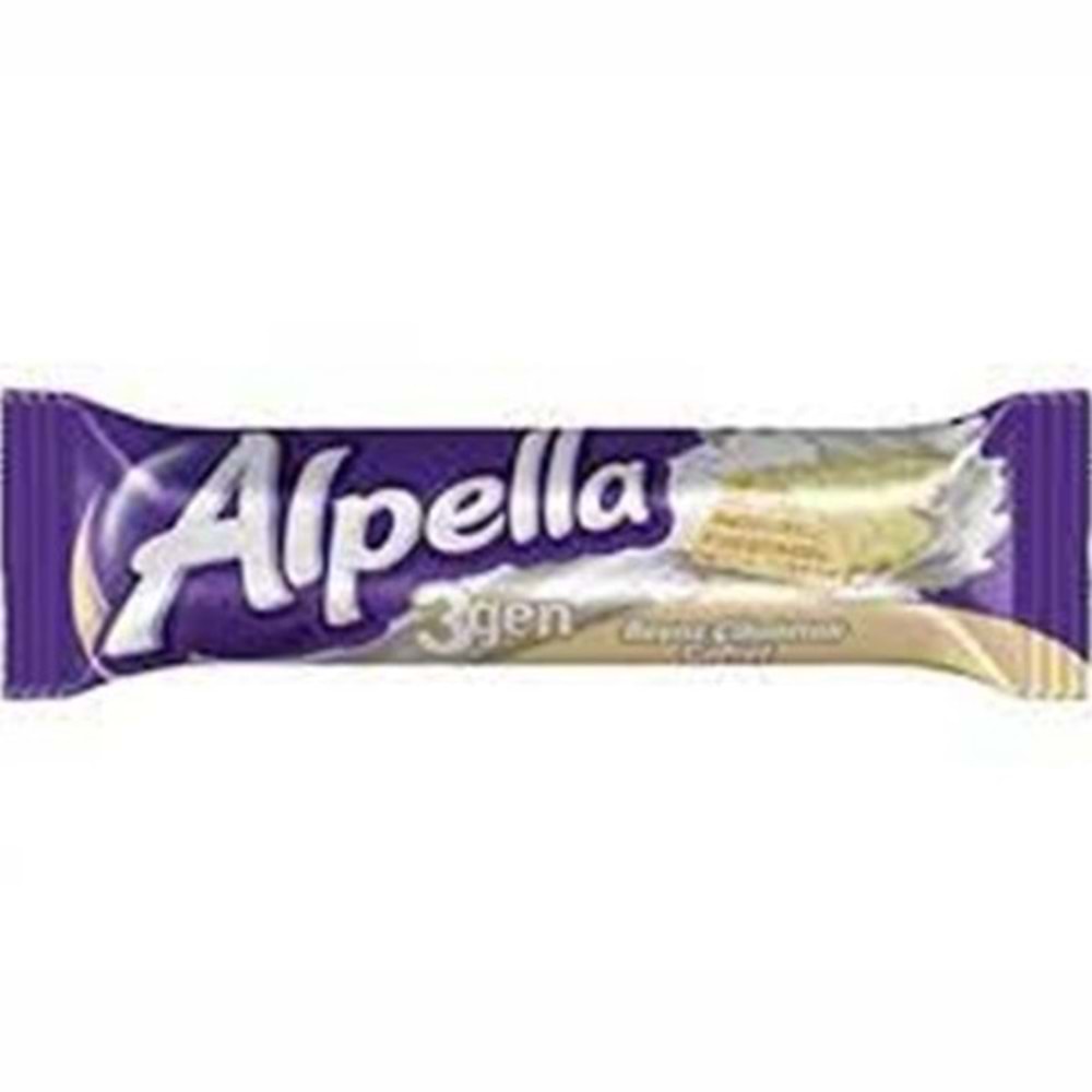 ALPELLA 3 GEN CIKOLATALI GOFRET 28 GR BEYAZ