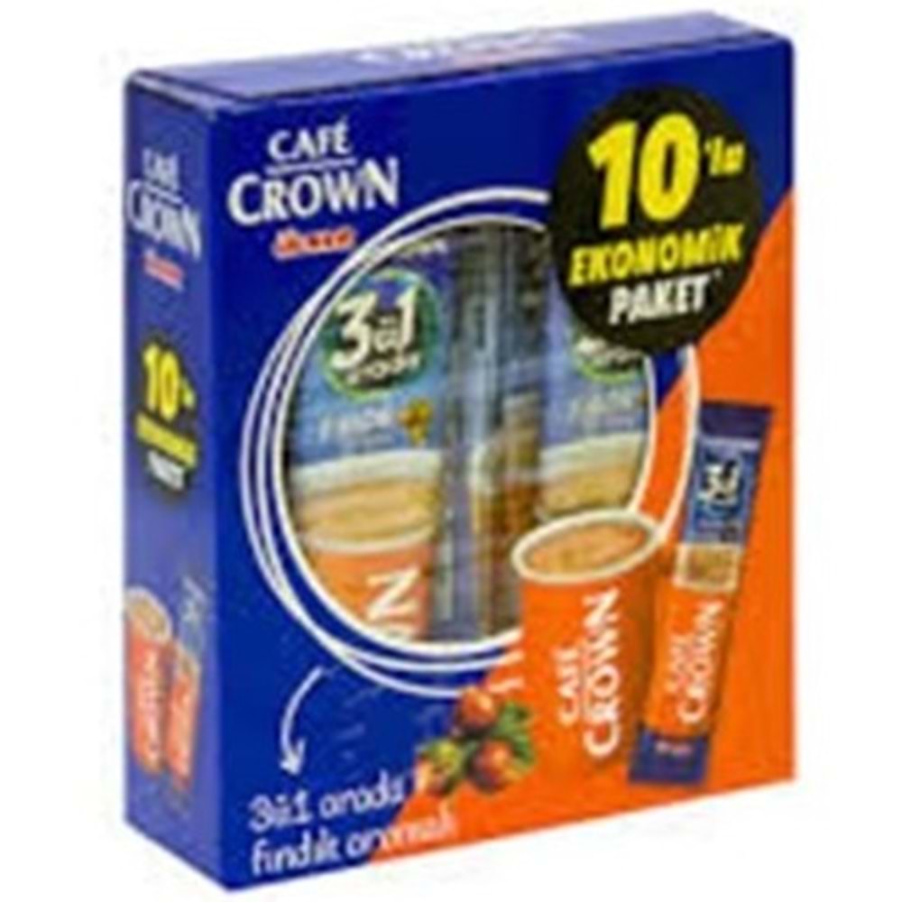 CAFE CROWN 10 LU PAKET 3U1 ARADA FINDIKLI