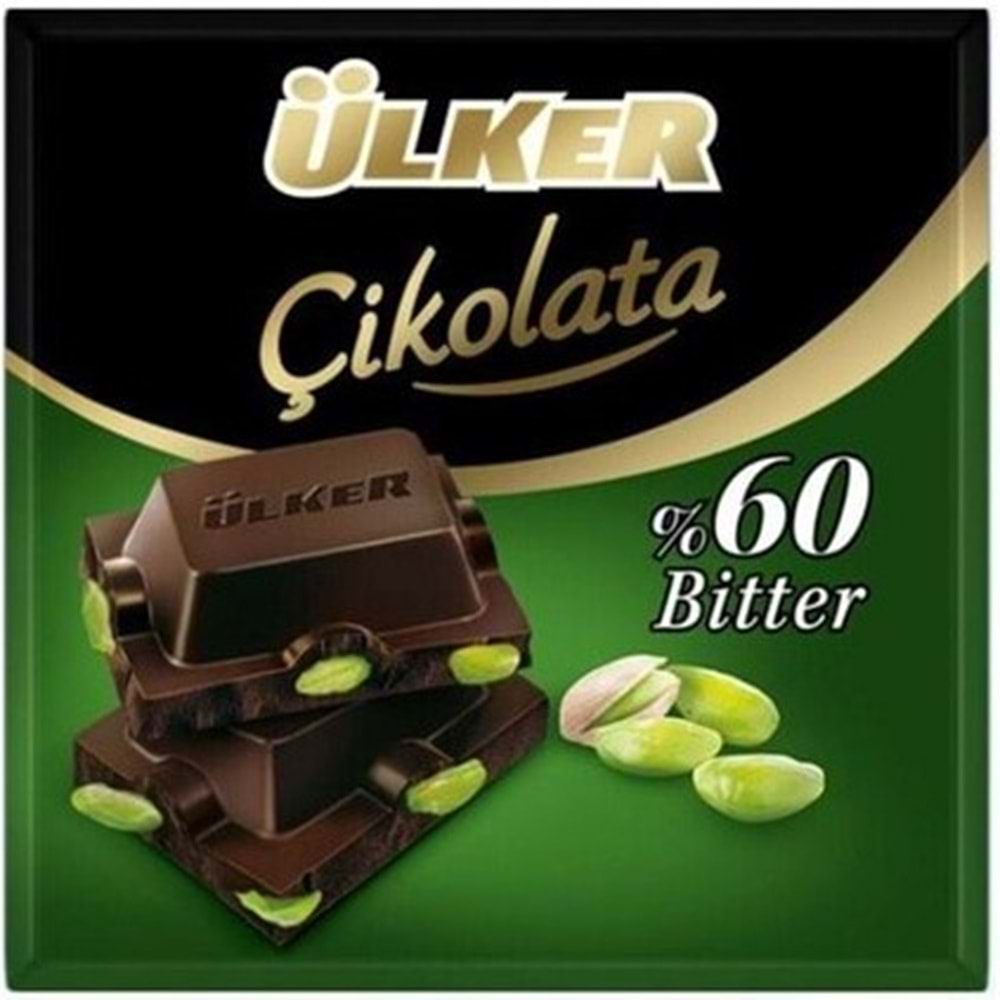 ÜLKER ANTEP FISTIKLI BITTER CIKOLATA 65 GR %60
