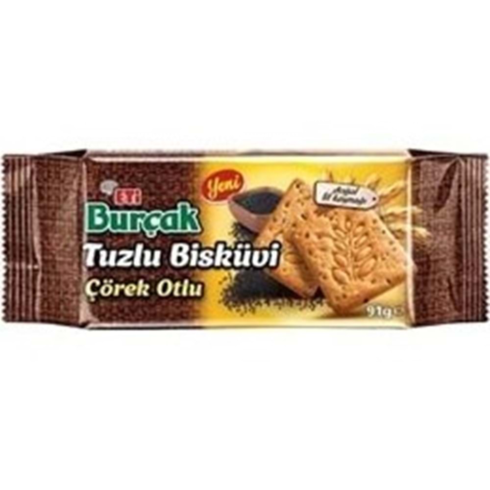 ETİ BURCAK TUZLU BISKUVI 91 GR COREK OTLU