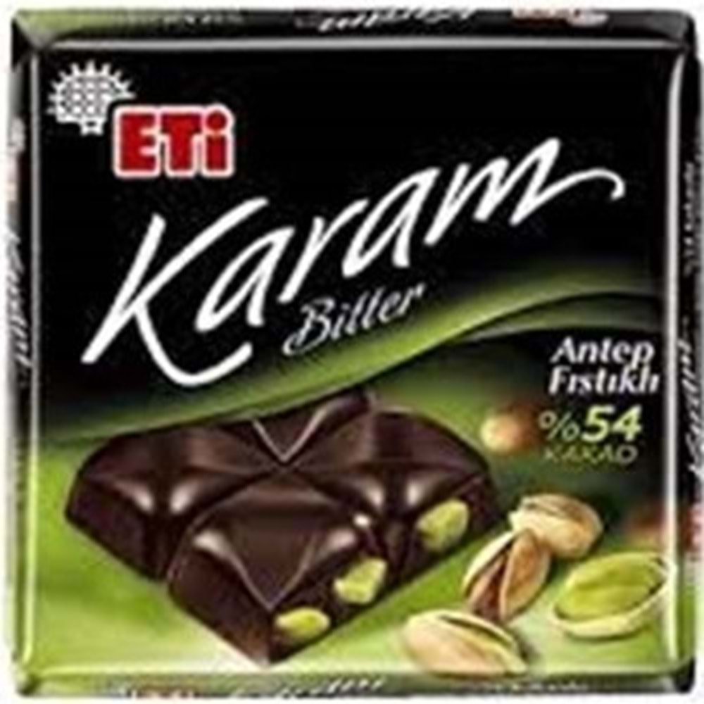 ETİ KARAM ANTEP FISTIKLI BITTER CIKOLATA 60 GR