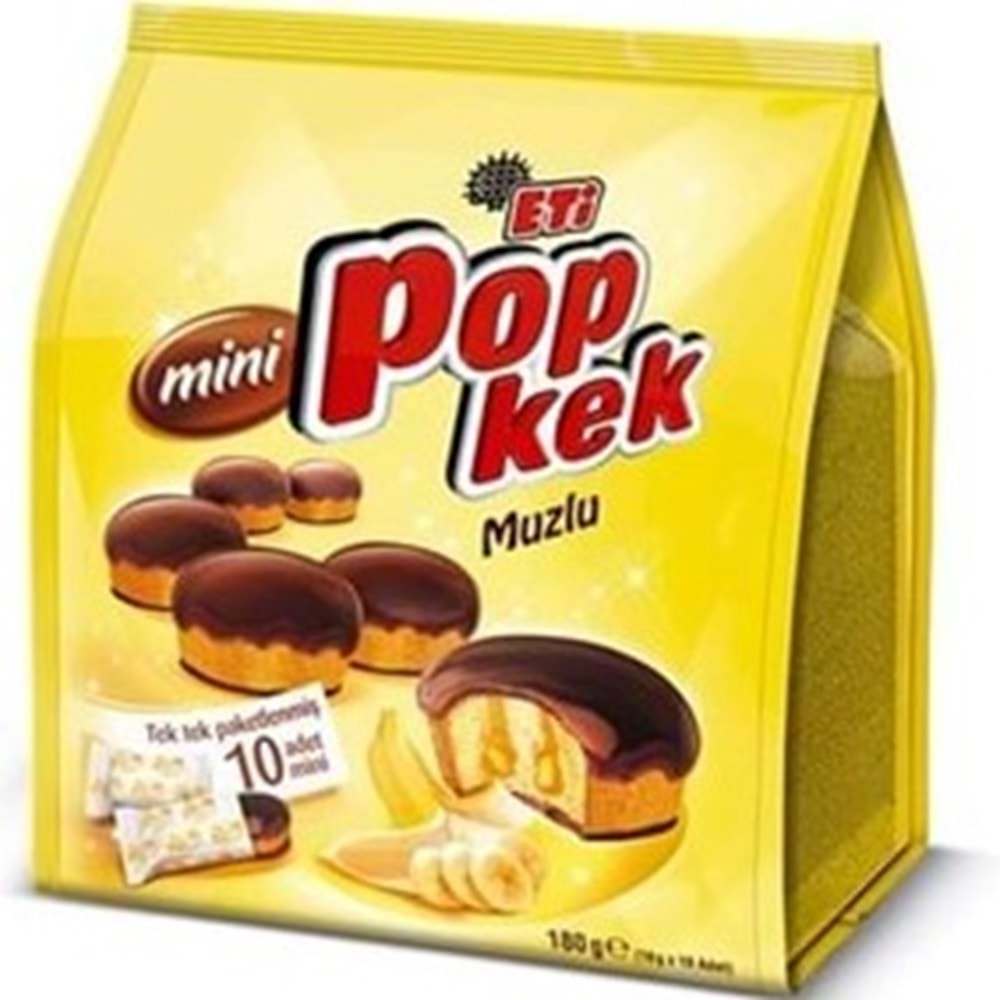 ETİ POPKEK MINI 10 LU PAKET 180 GR MUZLU