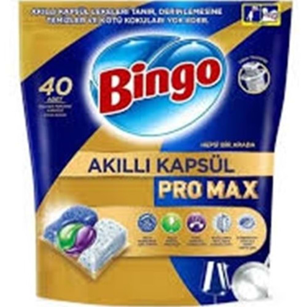 BİNGO BULAŞIK MAKİNA KAPSÜLÜ 40 ADET PROMAX