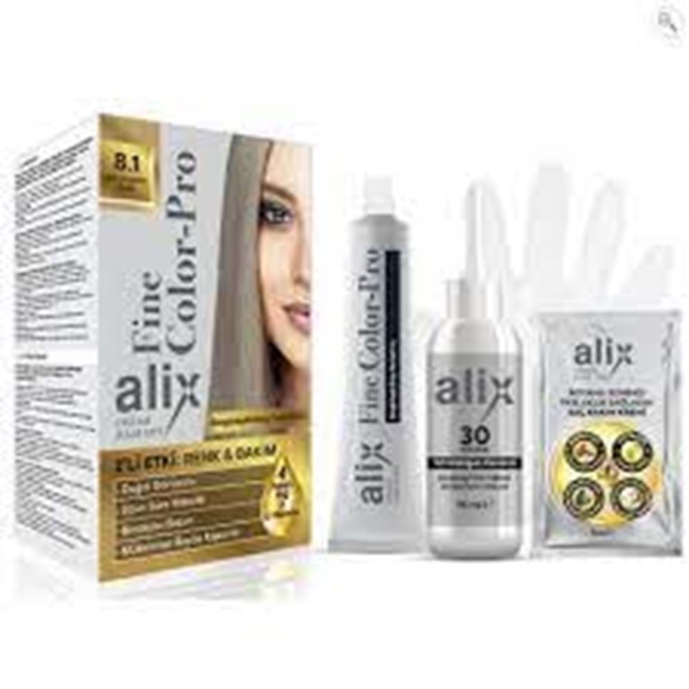 ALİX SAC BOYASI 8-1 KULLU KOYU SARI