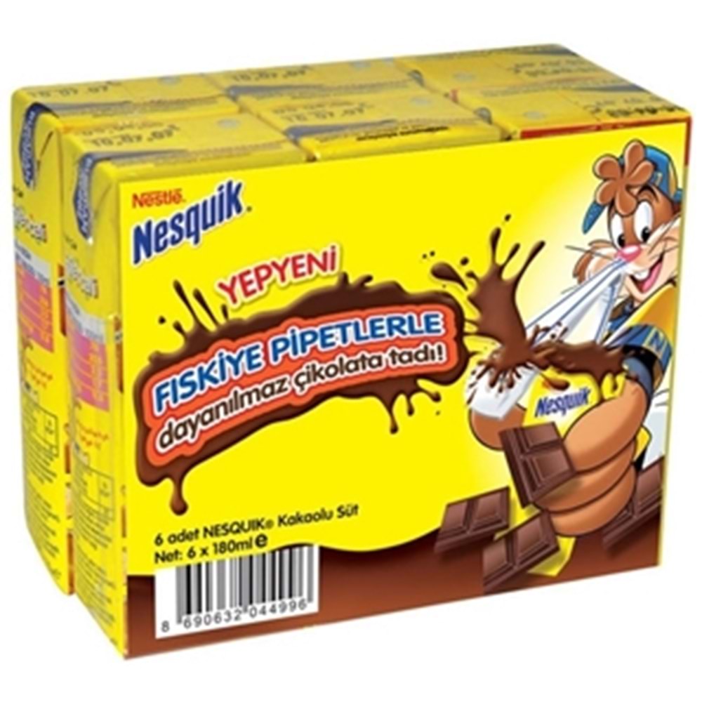 NESTLE NESQUIK AROMALI SUT 6X180 ML KAKAOLU