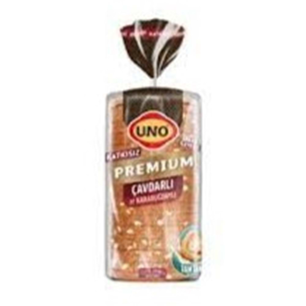 UNO PREMIUM CAVDARLI VE KARA BUGDAYLI EKMEK 350 GR