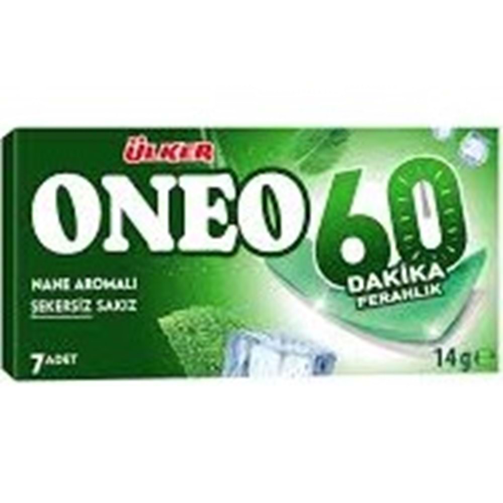 ÜLKER ONEO 7 ADET 14 GYEŞİL NANE AROMALI ŞEKERSİZ SAKIZ