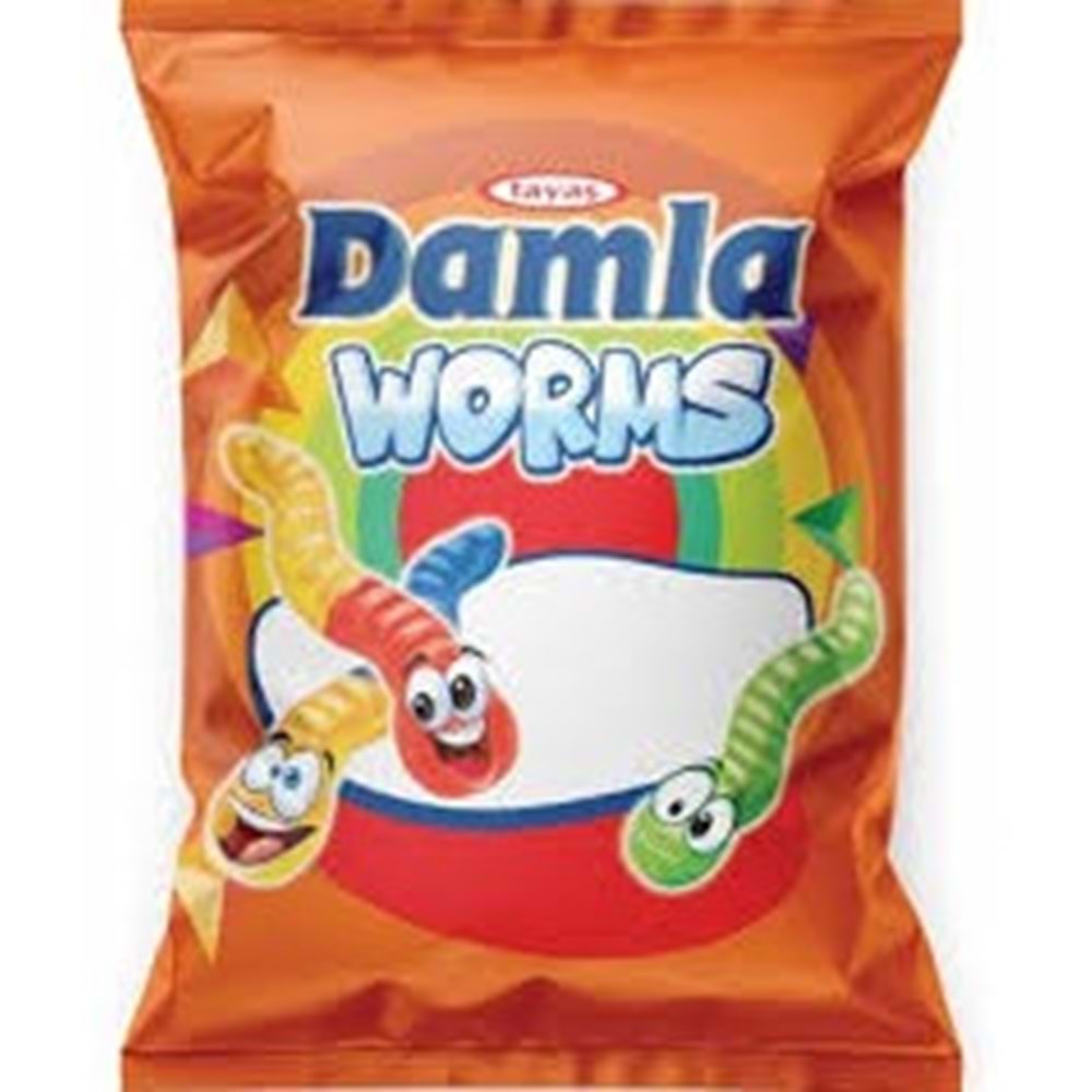 TAYAŞ DAMLA JELIBON 80 GR SOUR WORMS
