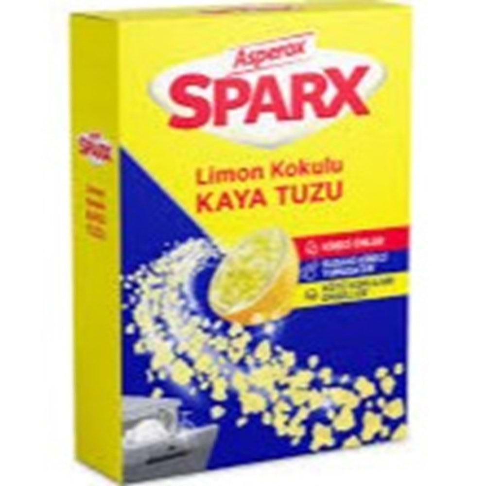 ASPEROX SPARX MAKİNA TUZU 1,5 KG LİMON KOKULU KAYA TUZU