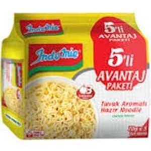 INDOMIE HAZIR NOODLE 5 LI PAKET TAVUKLU