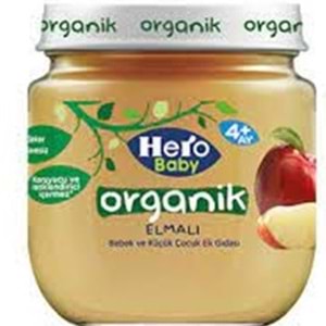 HERO BABY ORGANIK KAVANOZ MAMA 120 GR ELMALI